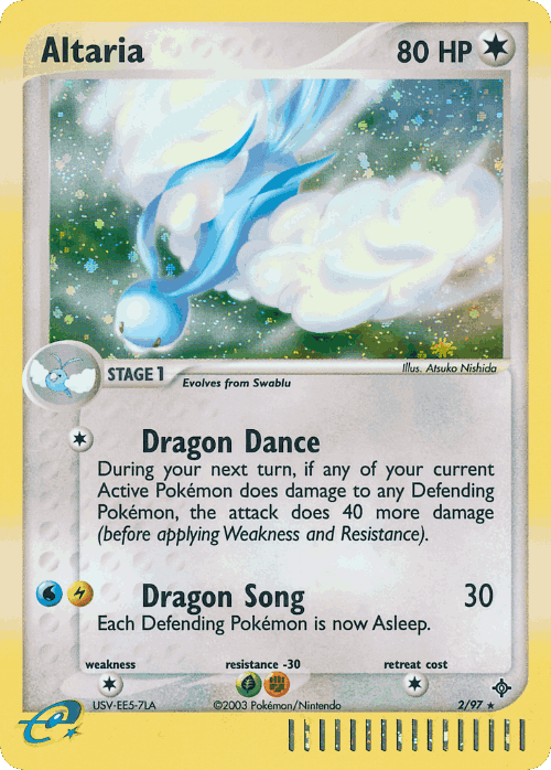 Altaria Pokémon TCG card art