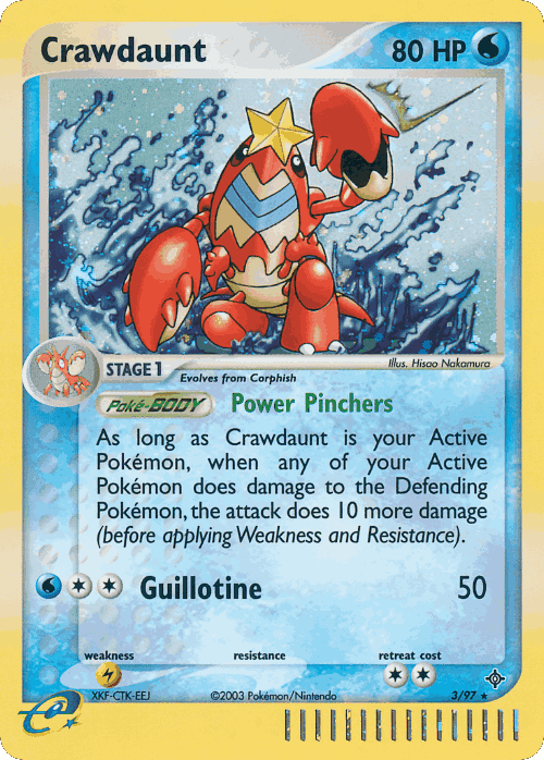 Crawdaunt Pokémon TCG card art