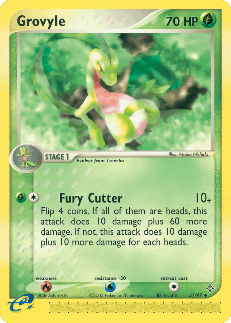 Grovyle #31 from Dragon - Uncommon - Illustrated by Atsuko Nishida
