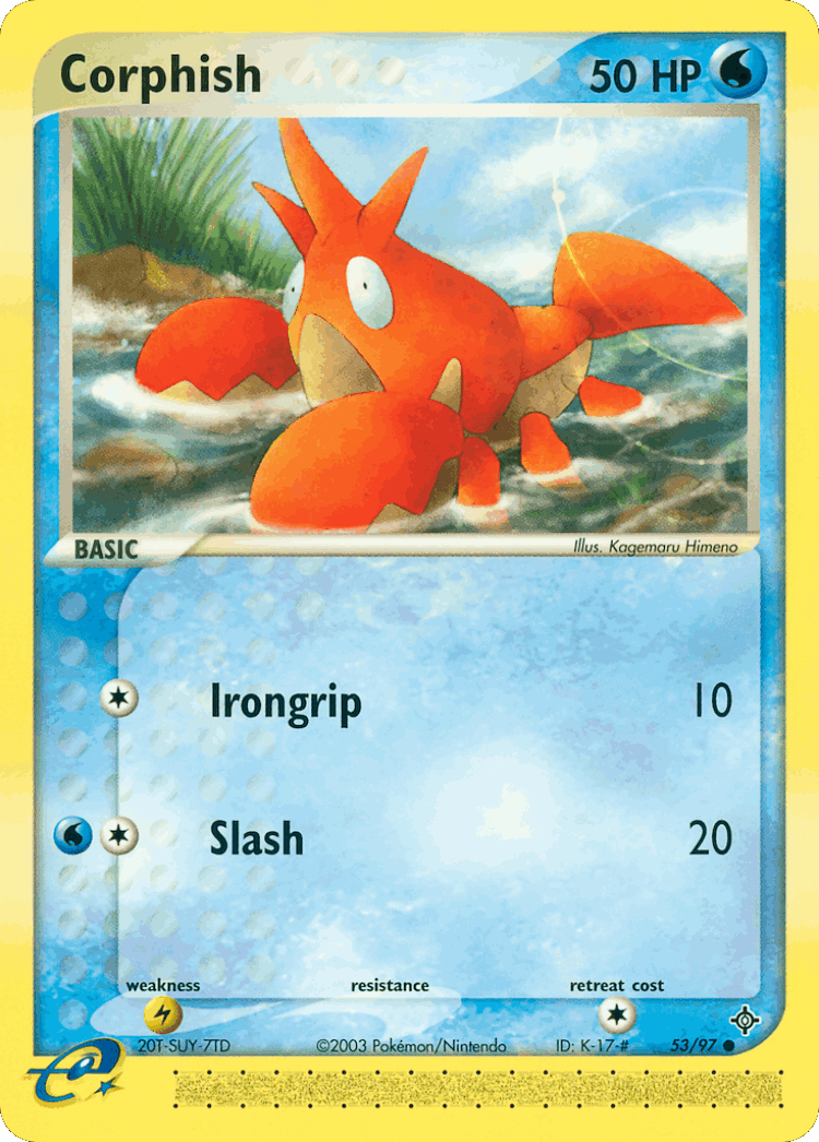 Corphish #53 from Dragon - Common - Illustrated by Kagemaru Himeno