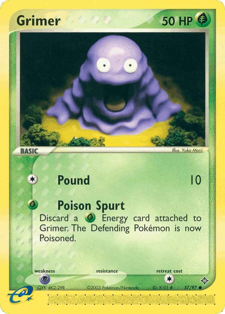 Grimer #57 from Dragon - Common - Illustrated by Yuka Morii