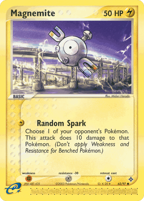 Magnemite #62 from Dragon - Common - Illustrated by Midori Harada