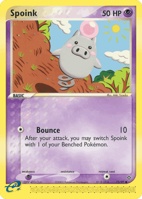 Spoink #73 from Dragon - Common - Illustrated by Miki Tanaka