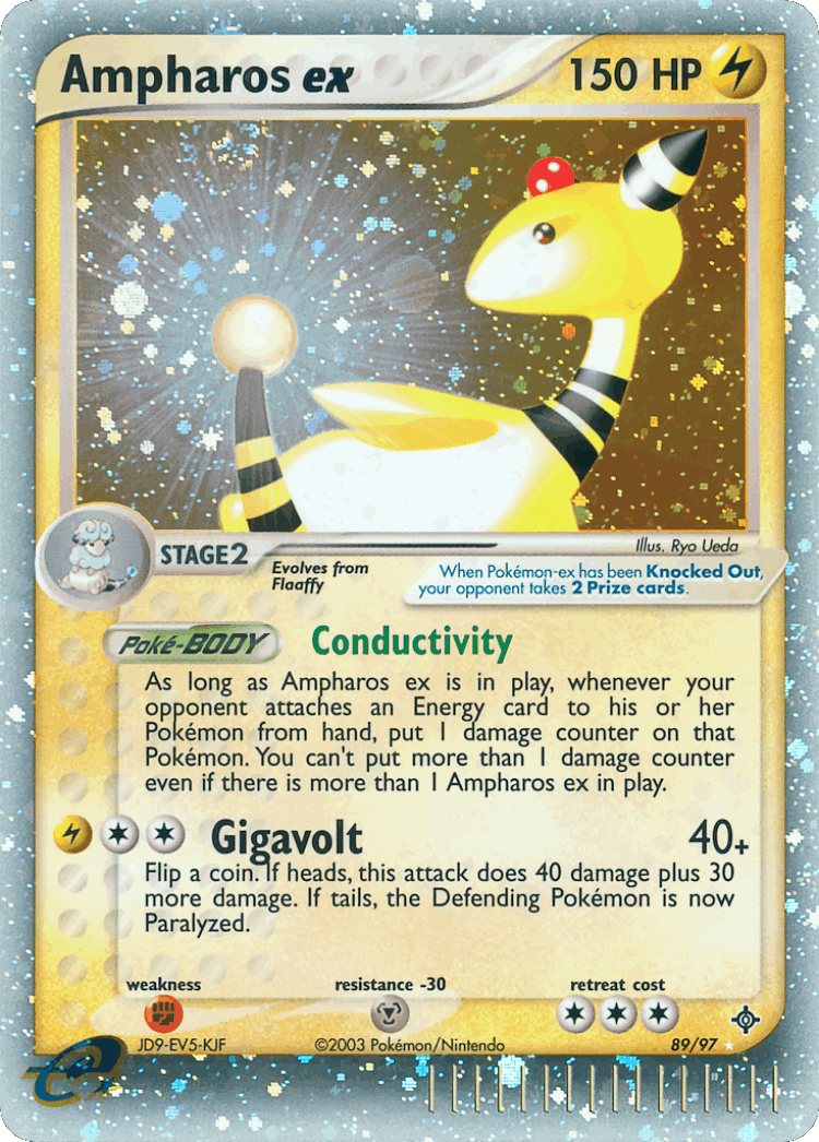 Ampharos ex #89 from Dragon - Rare Holo EX - Illustrated by Ryo Ueda