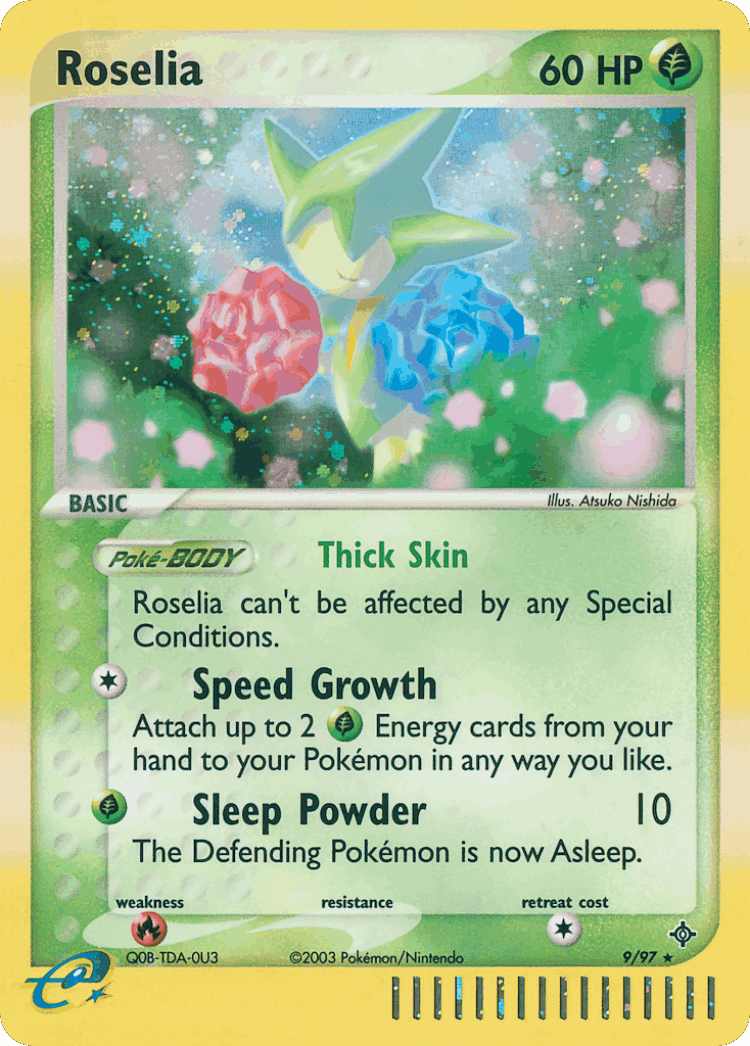 Roselia #9 from Dragon - Rare Holo - Illustrated by Atsuko Nishida