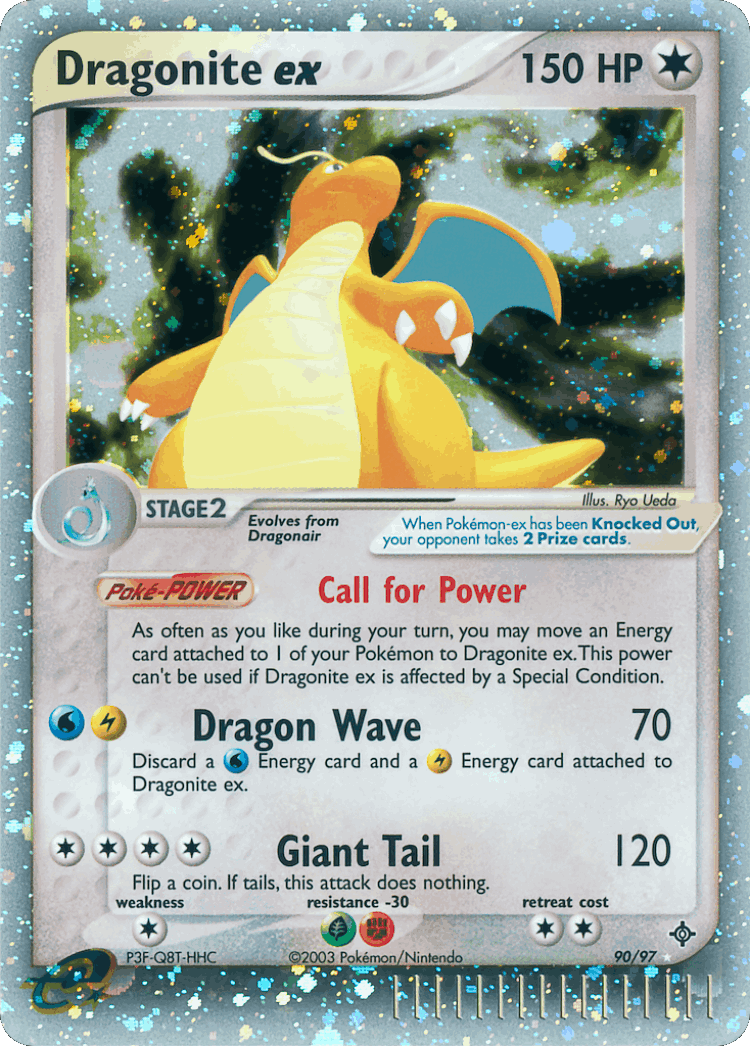 Dragonite ex #90 from Dragon - Rare Holo EX - Illustrated by Ryo Ueda