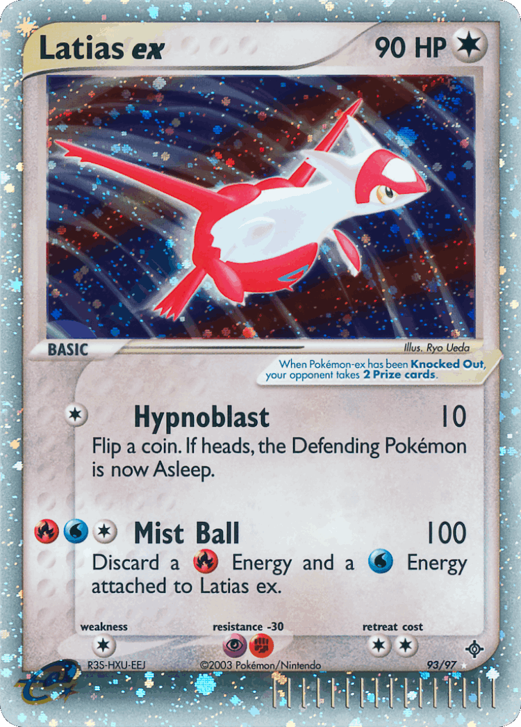 Latias ex #93 from Dragon - Rare Holo EX - Illustrated by Ryo Ueda