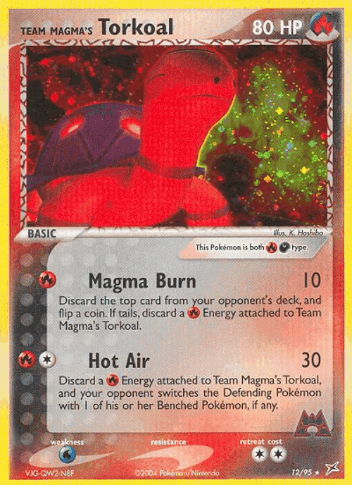 Team Magma's Torkoal Pokémon TCG card art