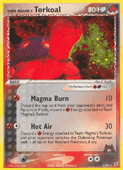 Team Magma's Torkoal Pokémon TCG card art