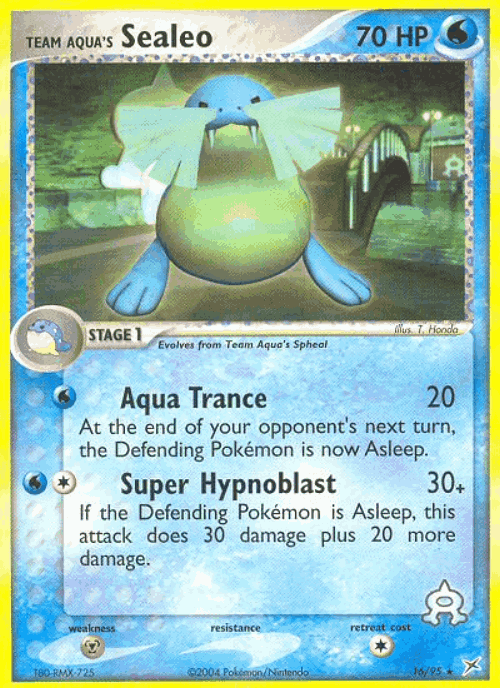 Team Aqua's Sealeo Pokémon TCG card art