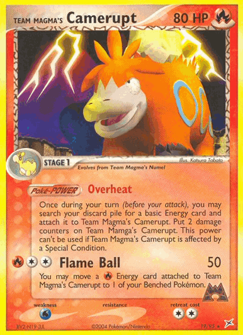 Team Magma's Camerupt Pokémon TCG card art
