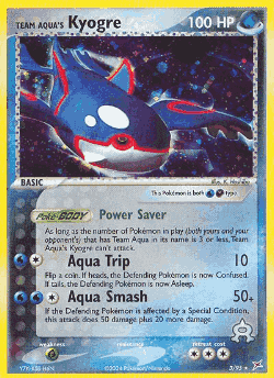 Team Aqua's Kyogre Pokémon TCG card art