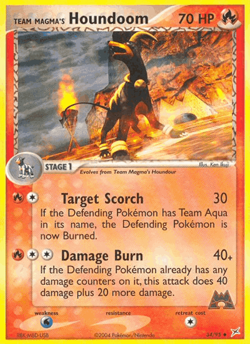 Team Magma's Houndoom 34, Team Magma vs Team Aqua