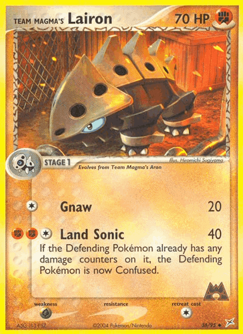Team Magma's Lairon 36, Team Magma vs Team Aqua