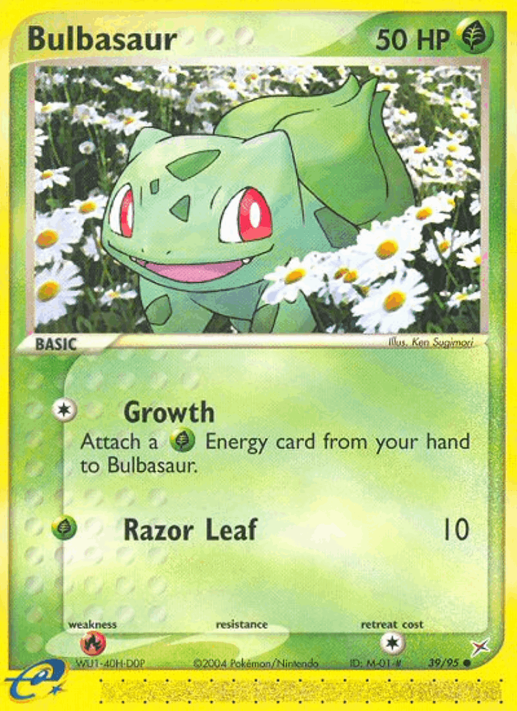 Bulbasaur #39 from Team Magma vs Team Aqua - Common - Illustrated by Ken Sugimori