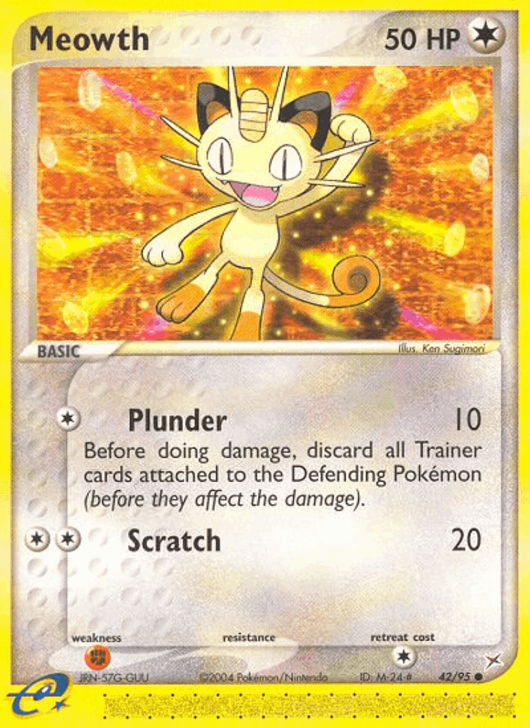 Meowth #42 from Team Magma vs Team Aqua - Common - Illustrated by Ken Sugimori