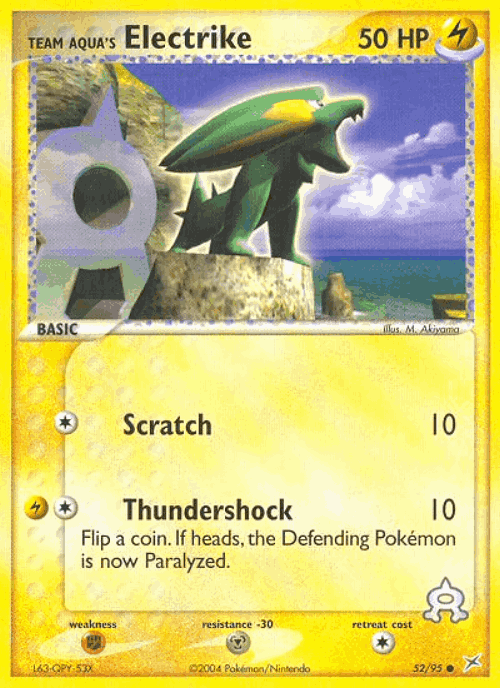 Team Aqua's Electrike #52 from Team Magma vs Team Aqua - Common - Illustrated by M. Akiyama