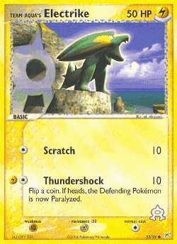 Team Aqua's Electrike card art