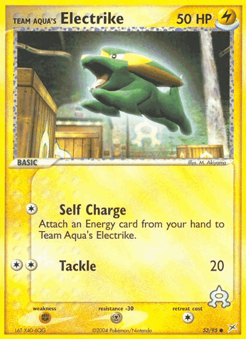 Team Aqua's Electrike #53 from Team Magma vs Team Aqua - Common - Illustrated by M. Akiyama