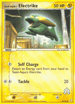 Team Aqua's Electrike card art