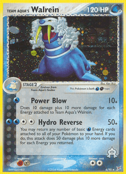 Team Aqua's Walrein Pokémon TCG card art
