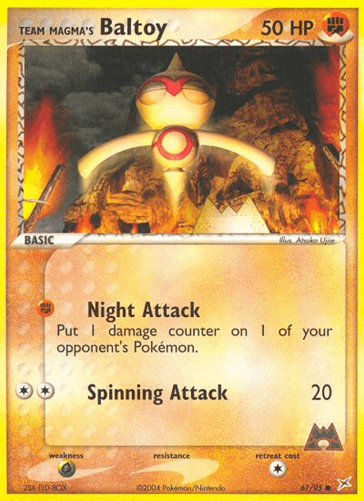 Team Magma's Baltoy #61 from Team Magma vs Team Aqua - Common - Illustrated by Atsuko Ujiie