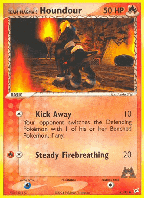 Team Magma's Houndour 63, Team Magma vs Team Aqua