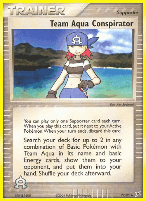 Team Aqua Conspirator #77 from Team Magma vs Team Aqua - Uncommon - Illustrated by Ken Sugimori