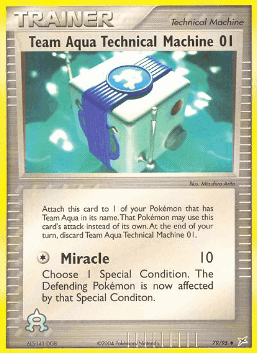 Team Aqua Technical Machine 01 #79 from Team Magma vs Team Aqua - Uncommon - Illustrated by Mitsuhiro Arita