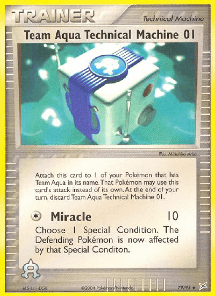 Team Aqua Technical Machine 01 #79 from Team Magma vs Team Aqua - Uncommon - Illustrated by Mitsuhiro Arita
