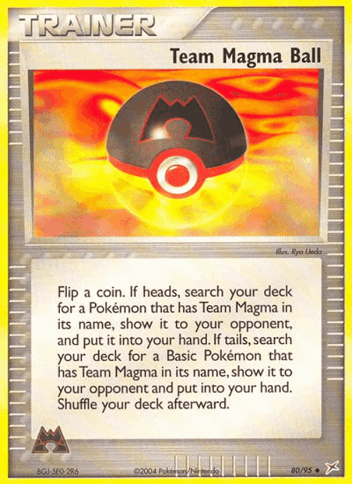 Team Magma Ball #80 from Team Magma vs Team Aqua - Uncommon - Illustrated by Ryo Ueda