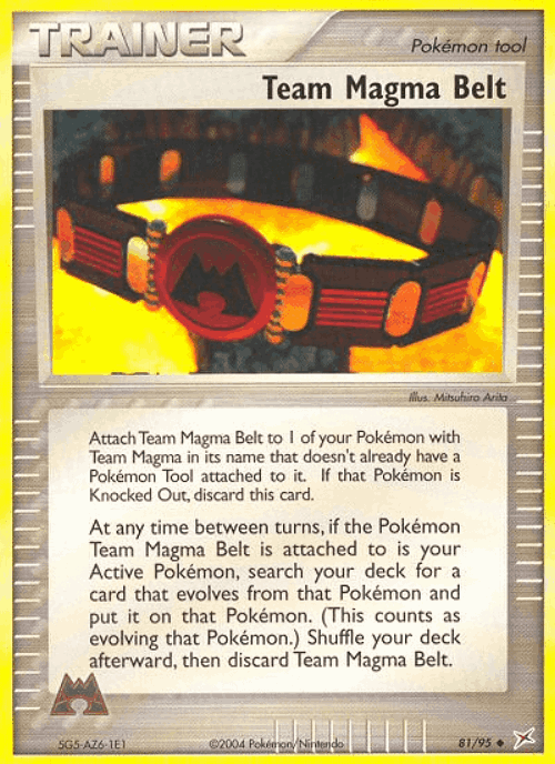 Team Magma Belt #81 from Team Magma vs Team Aqua - Uncommon - Illustrated by Mitsuhiro Arita