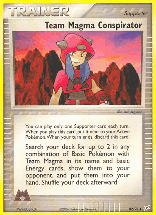 Team Magma Conspirator #82 from Team Magma vs Team Aqua - Uncommon - Illustrated by Ken Sugimori