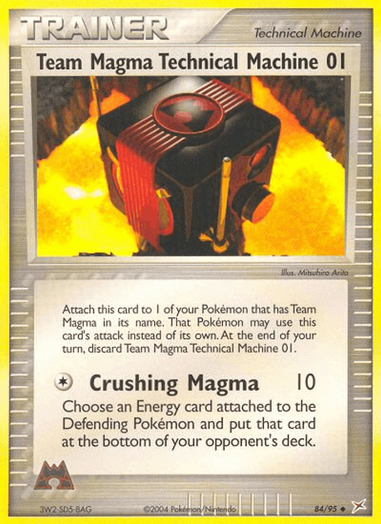 Team Magma Technical Machine 01 #84 from Team Magma vs Team Aqua - Uncommon - Illustrated by Mitsuhiro Arita