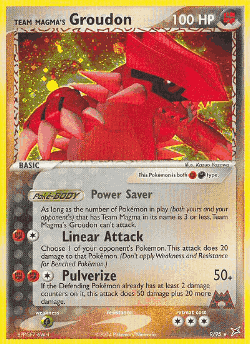 Team Magma's Groudon Pokémon TCG card art