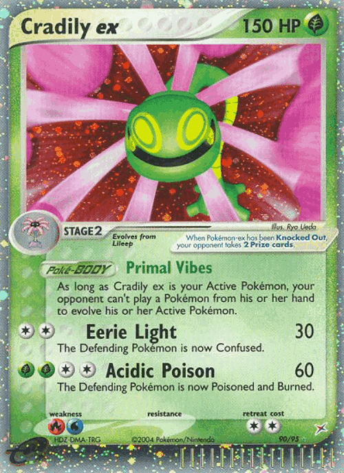 Cradily ex #90 from Team Magma vs Team Aqua - Rare Holo EX - Illustrated by Ryo Ueda