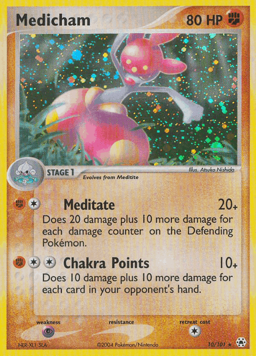 Medicham #10 from Hidden Legends - Rare Holo - Illustrated by Atsuko Nishida