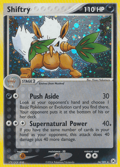 Shiftry #14 from Hidden Legends - Rare Holo - Illustrated by Hisao Nakamura