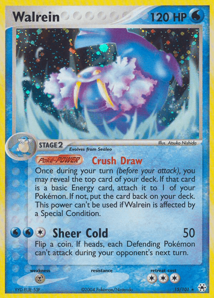 Walrein #15 from Hidden Legends - Rare Holo - Illustrated by Atsuko Nishida