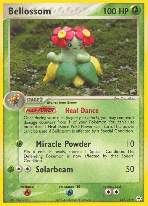 Bellossom #16 from Hidden Legends - Rare - Illustrated by Yuka Morii