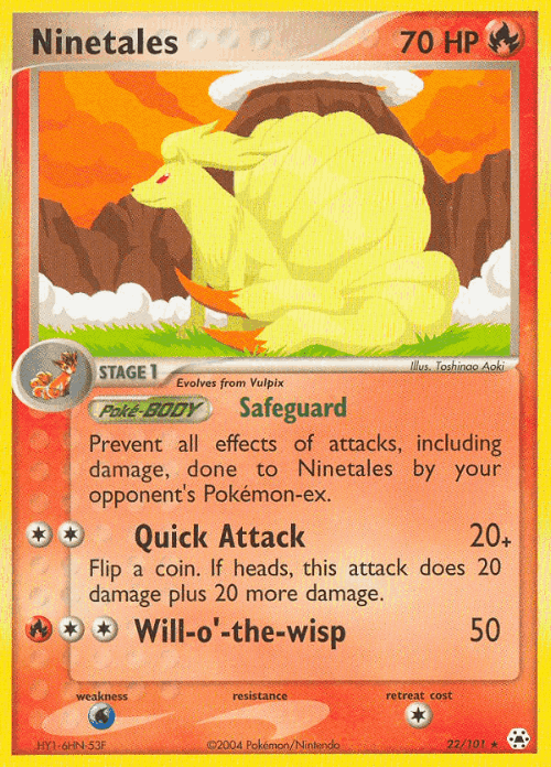 Ninetales #22 from Hidden Legends - Rare - Illustrated by Toshinao Aoki