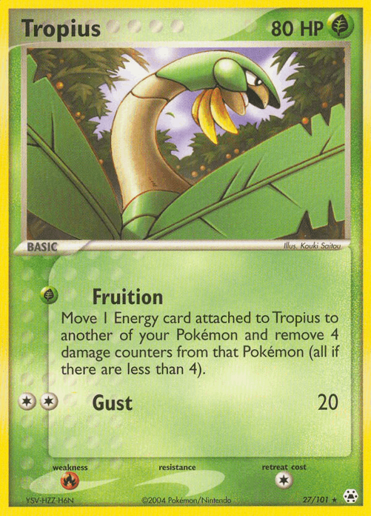 Tropius #27 from Hidden Legends - Rare - Illustrated by Kouki Saitou