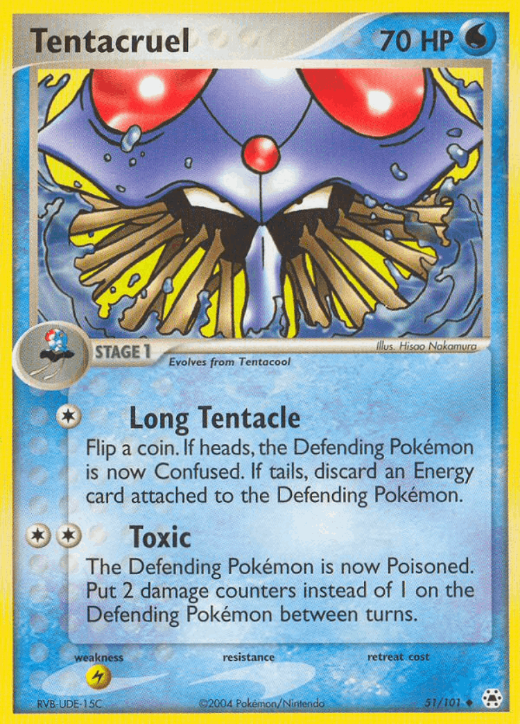 Tentacruel #51 from Hidden Legends - Uncommon - Illustrated by Hisao Nakamura