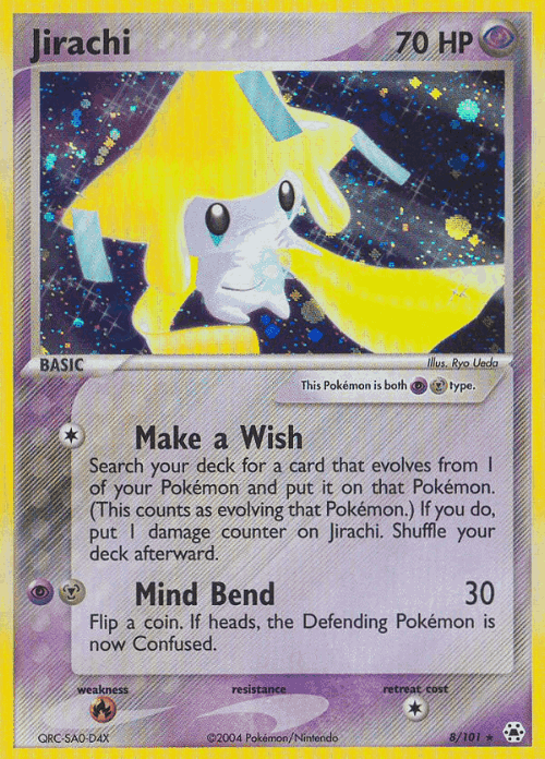 Jirachi #8 from Hidden Legends - Rare Holo - Illustrated by Ryo Ueda