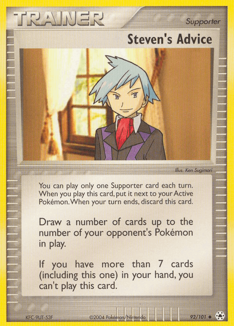 Steven's Advice #92 from Hidden Legends - Uncommon - Illustrated by Ken Sugimori