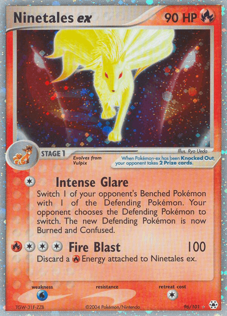 Ninetales ex #96 from Hidden Legends - Rare Holo EX - Illustrated by Ryo Ueda