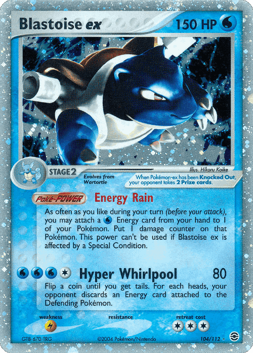 Blastoise ex 104, FireRed & LeafGreen