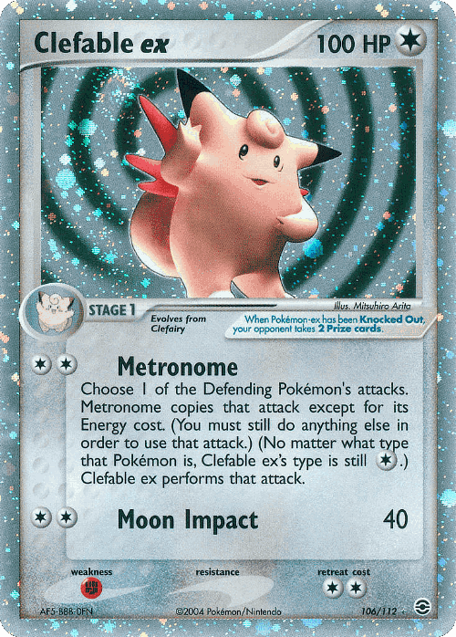 Clefable ex 106, FireRed & LeafGreen