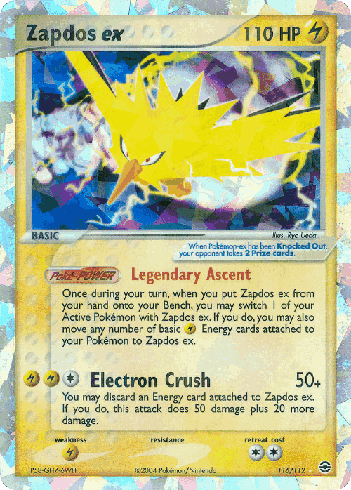 Zapdos ex 116, FireRed & LeafGreen