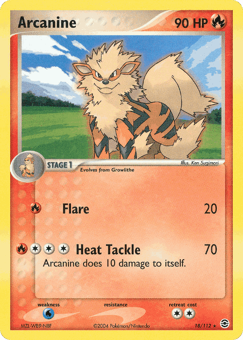Arcanine Pokémon TCG card art